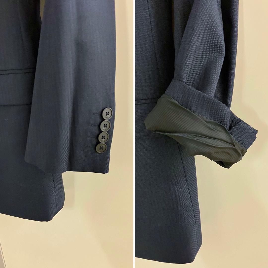 〓 〓 NAVY SILK×WOOL バーズアイ スーツ