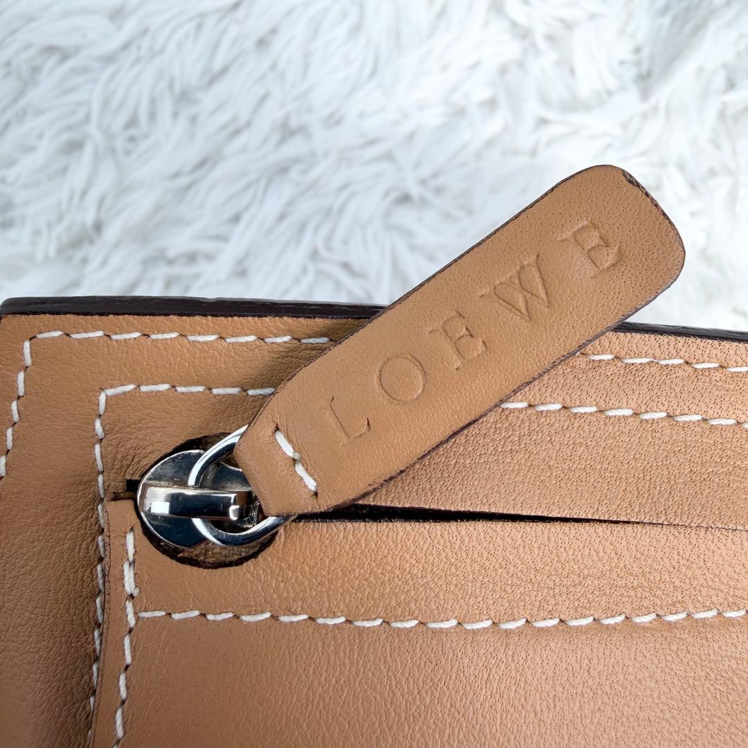 極美品✨付属完備 ロエベ Loewe レザー ケースポーチ 本革 キャメル