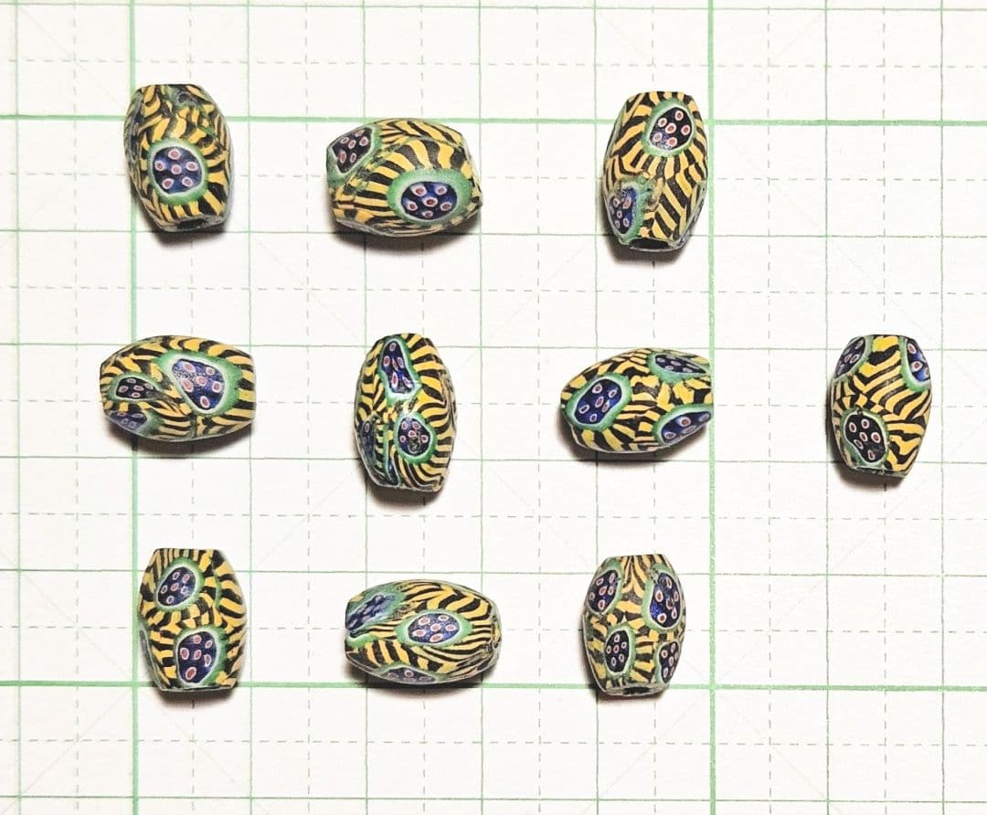 p*o様 アフリカとんぼ玉　ミルフィオリ　極致　10個