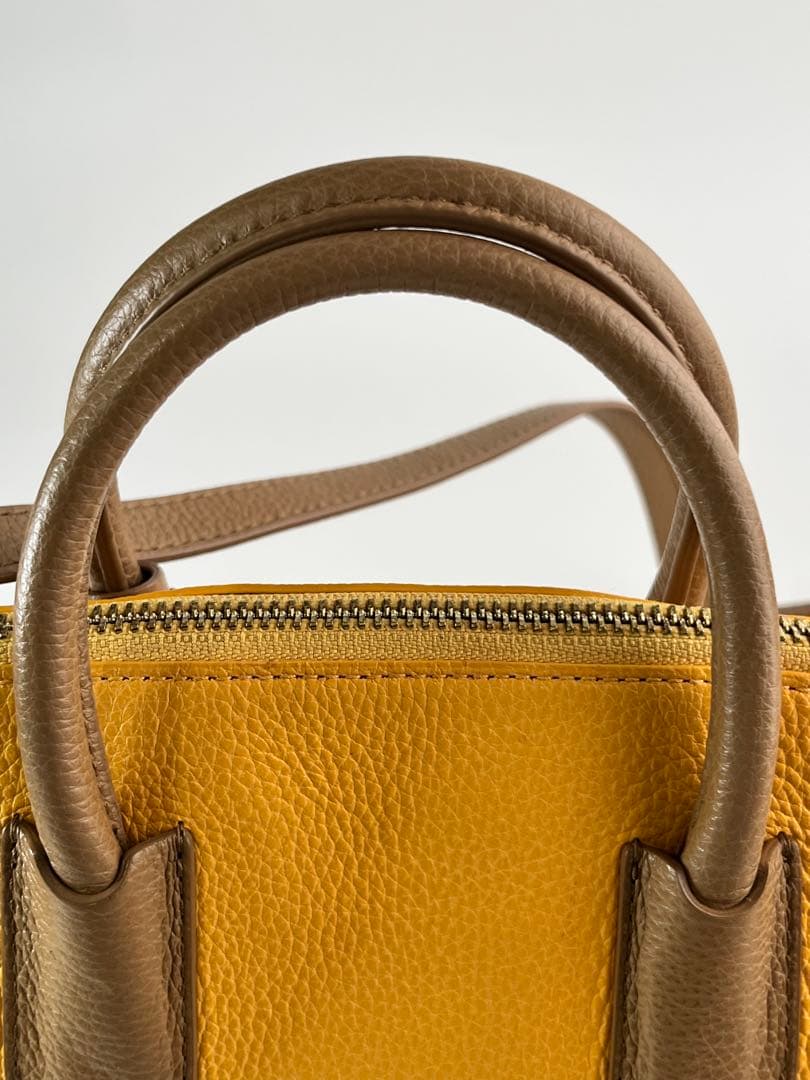 FURLA フルラ　テッサ　2wayイエローレザーバッグ　ビタミンカラー✨