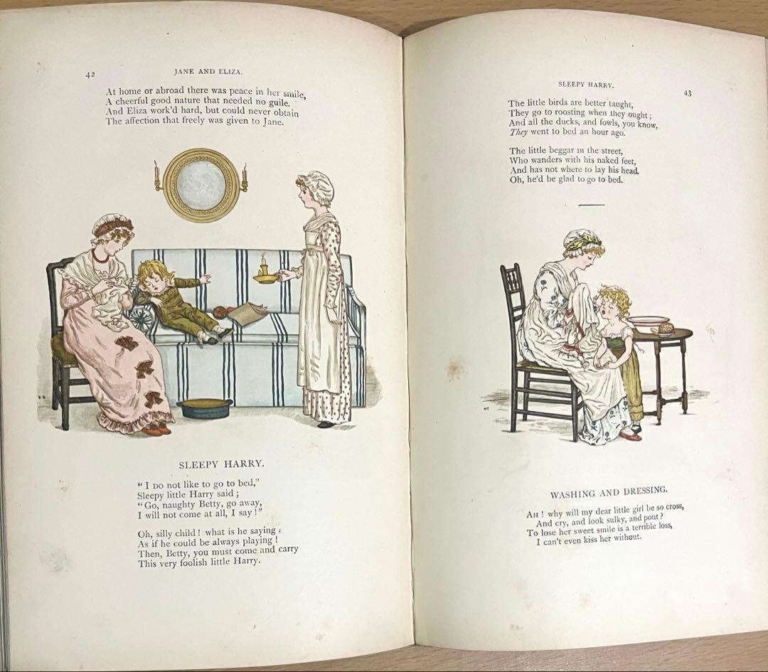 NO371 稀少 古書 アンティーク 洋書 絵本　ケイト グリーナウェイ