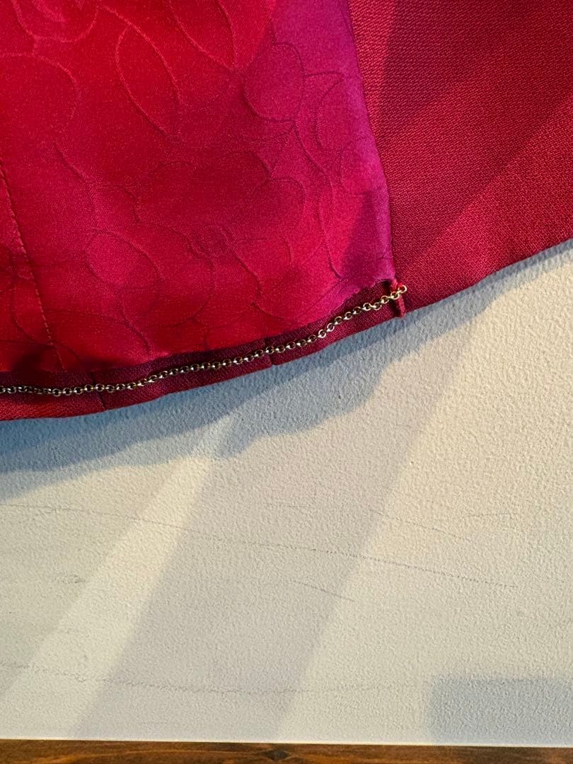 CHANEL テーラードジャケット レッド 34