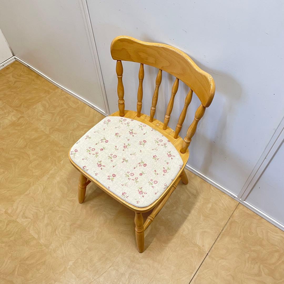 ミキモク ダイニングチェア① ウィンザーチェア 椅子 チェア 北欧スタイル 花柄