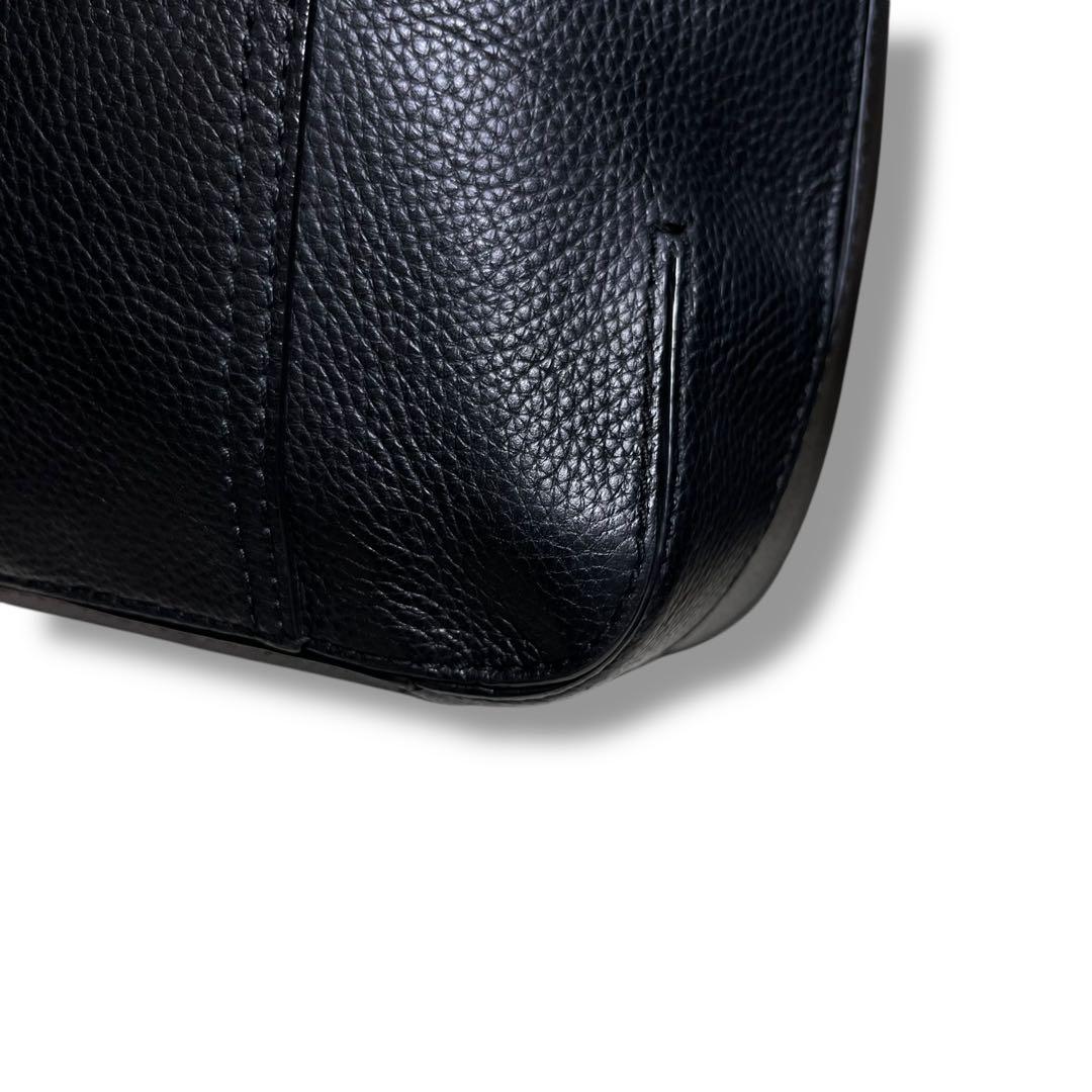 HUGO BOSS グレインレザー 2WAY ブリーフバッグ 2層