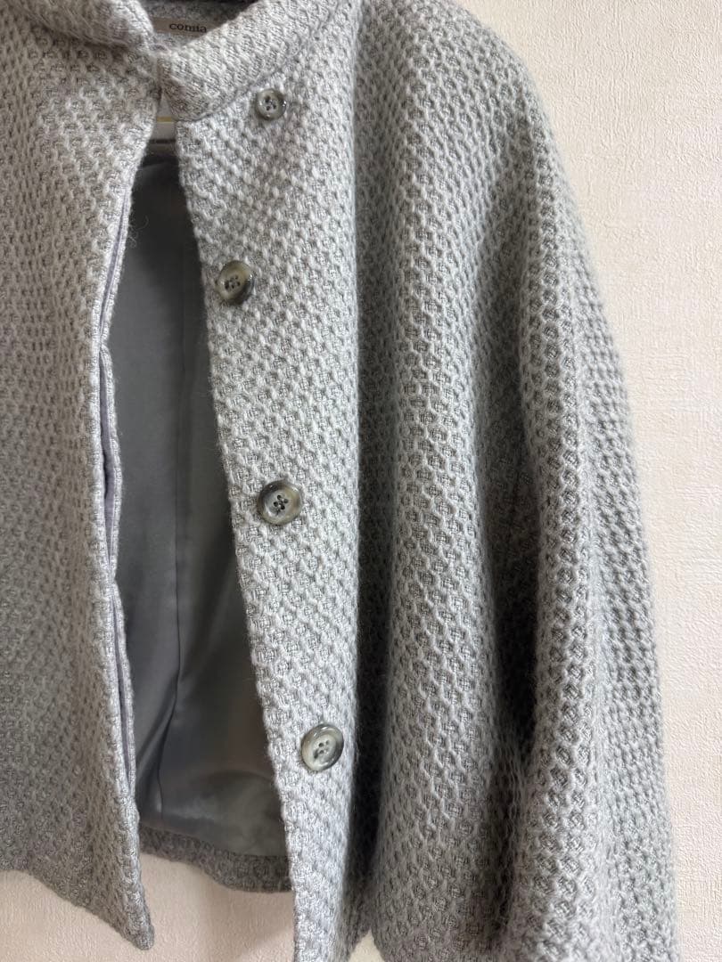comia ノーカラー グレー ジャケット