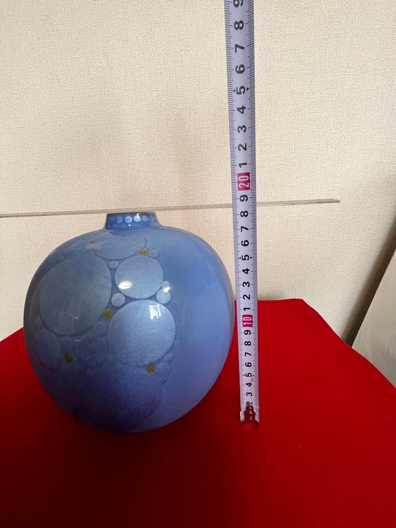 中田一於 淡青 釉裏銀彩 壺 N41 日本工芸会正会員 九谷焼