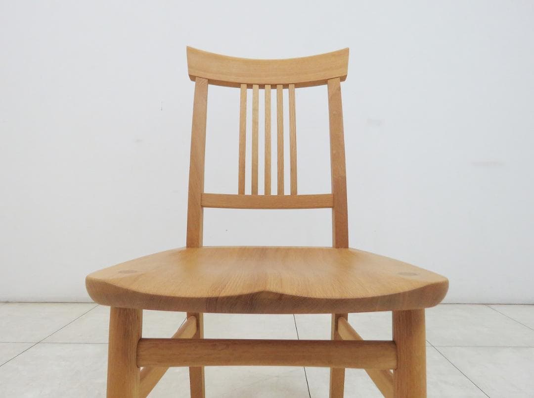 ★美品★飛騨家具 柏木工 杜 ダイニングチェア オーク無垢材 IDC大塚家具 ②
