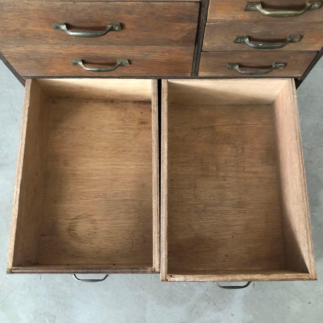 レトロ　アンティーク　昭和　古道具　古家具　古民家　薬棚　薬箪笥　抽斗　引き出し