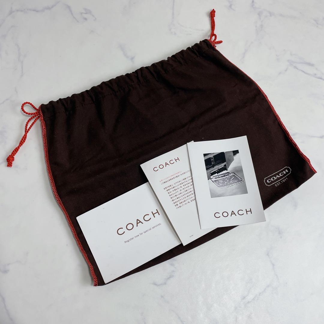 新品同様✨COACH アクセサリーポーチ ホーボー レッド 肩掛け オールレザー