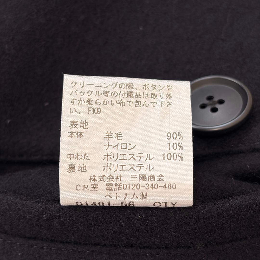 【美品✨️黒✕CBチェック】ブラックレーベルクレストブリッジ ピーコート