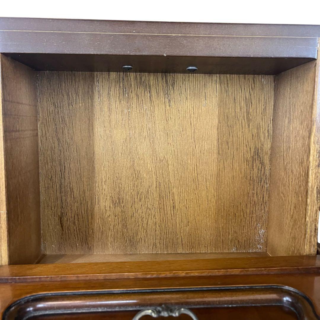 コンソールチェスト スリム 猫脚 鍵付属 ナチュラルブラウン