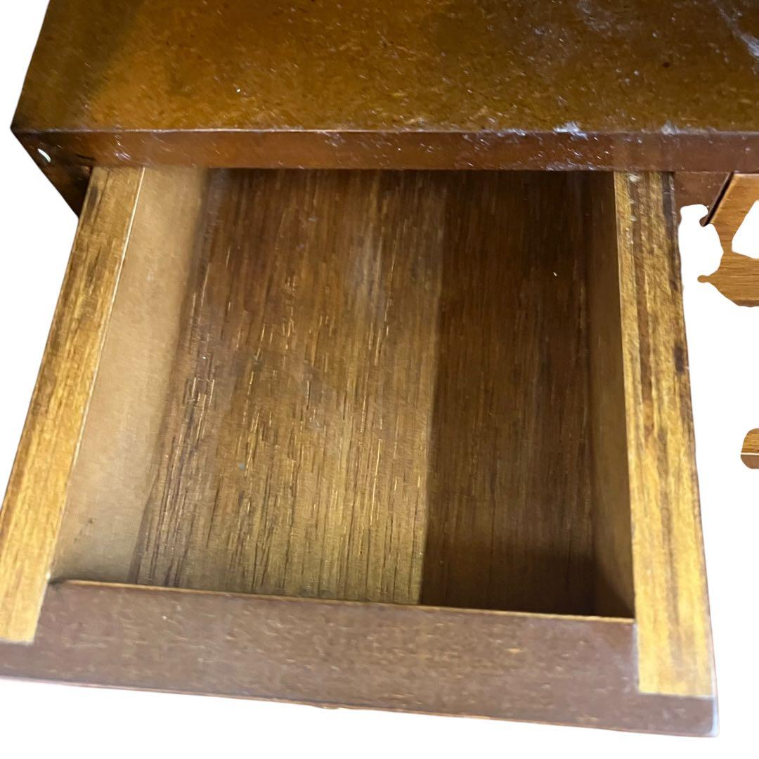 コンソールチェスト スリム 猫脚 鍵付属 ナチュラルブラウン