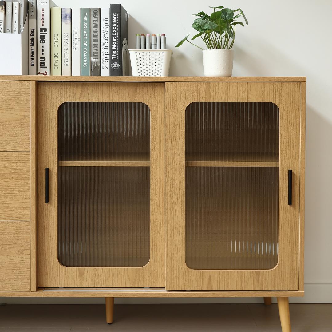 超人気✨！キャビネット サイドボード 食器棚リビングボードタンス　NATURAL