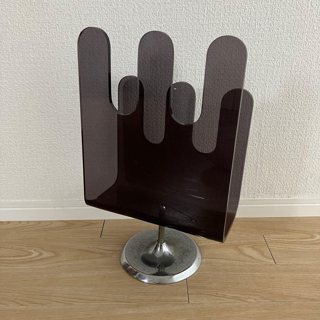 ヴィンテージ　アクリル　マガジンラック　スリッパラック