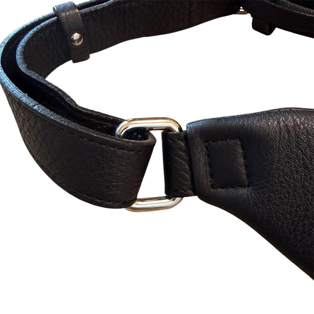 即購入可 ch!iii bag チーバッグ シュリンクレザー ボディバッグ 黒