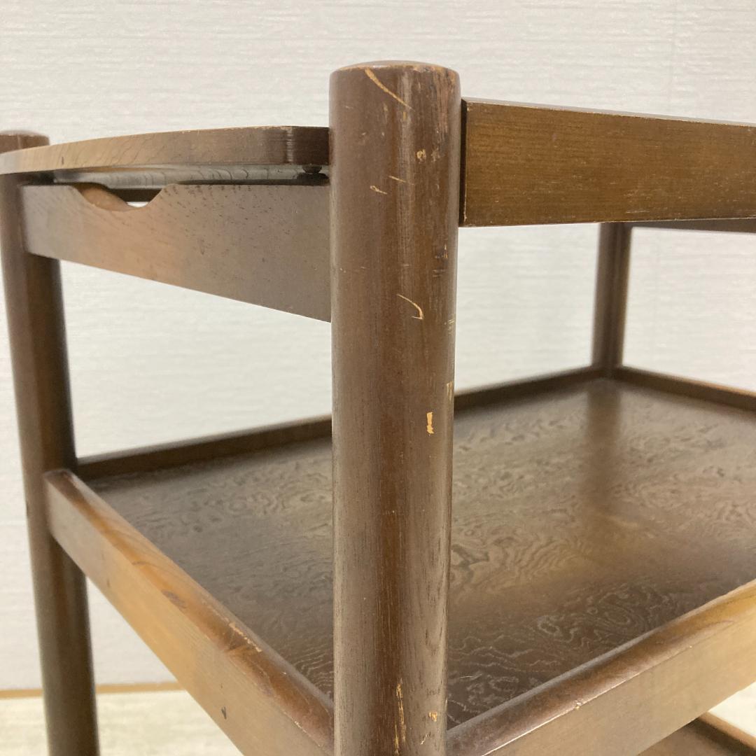 【飛騨産業】オールドキツツキ　ヴィンテージ　キッチンワゴン　トレー