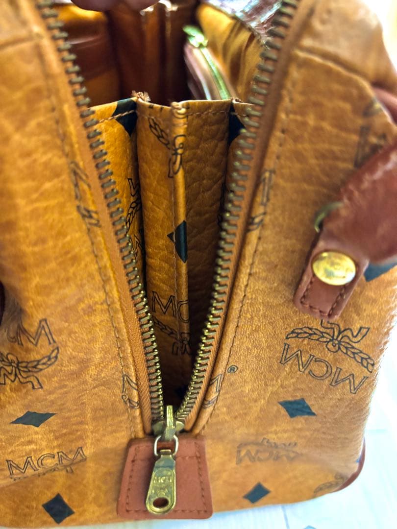 MCM モノグラム 2way ミニボストン ショルダーバッグ