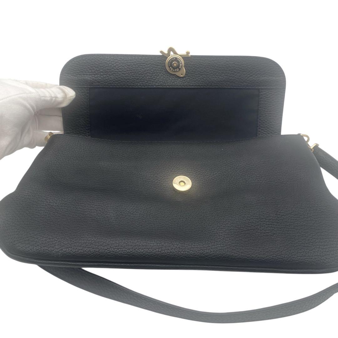 【極美品】 アニエスベー ショルダーバッグ ゴールド金具 レザー