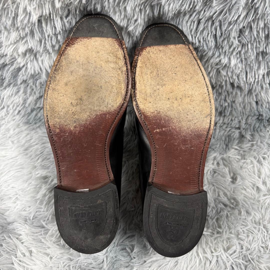 美品 SCOTCH GRAIN ストレートチップ メダリオン 黒 26cm 革靴