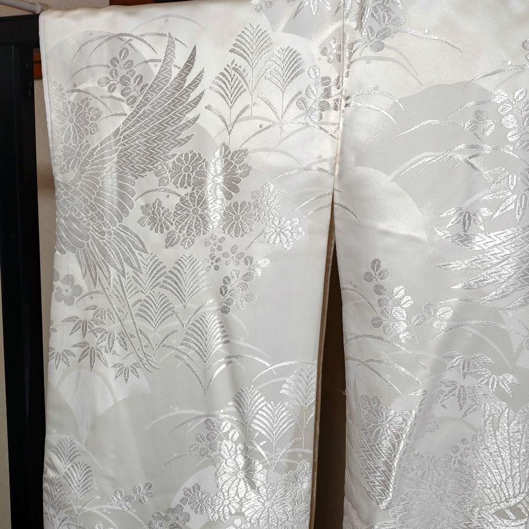 白無垢・色打掛 鶴と草花の唐織D