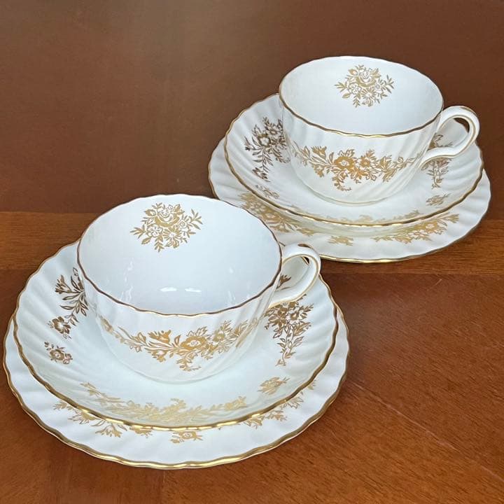 【レア美品】ミントン★ゴールドフラワー★トリオ　ペア