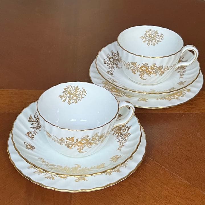 【レア美品】ミントン★ゴールドフラワー★トリオ　ペア