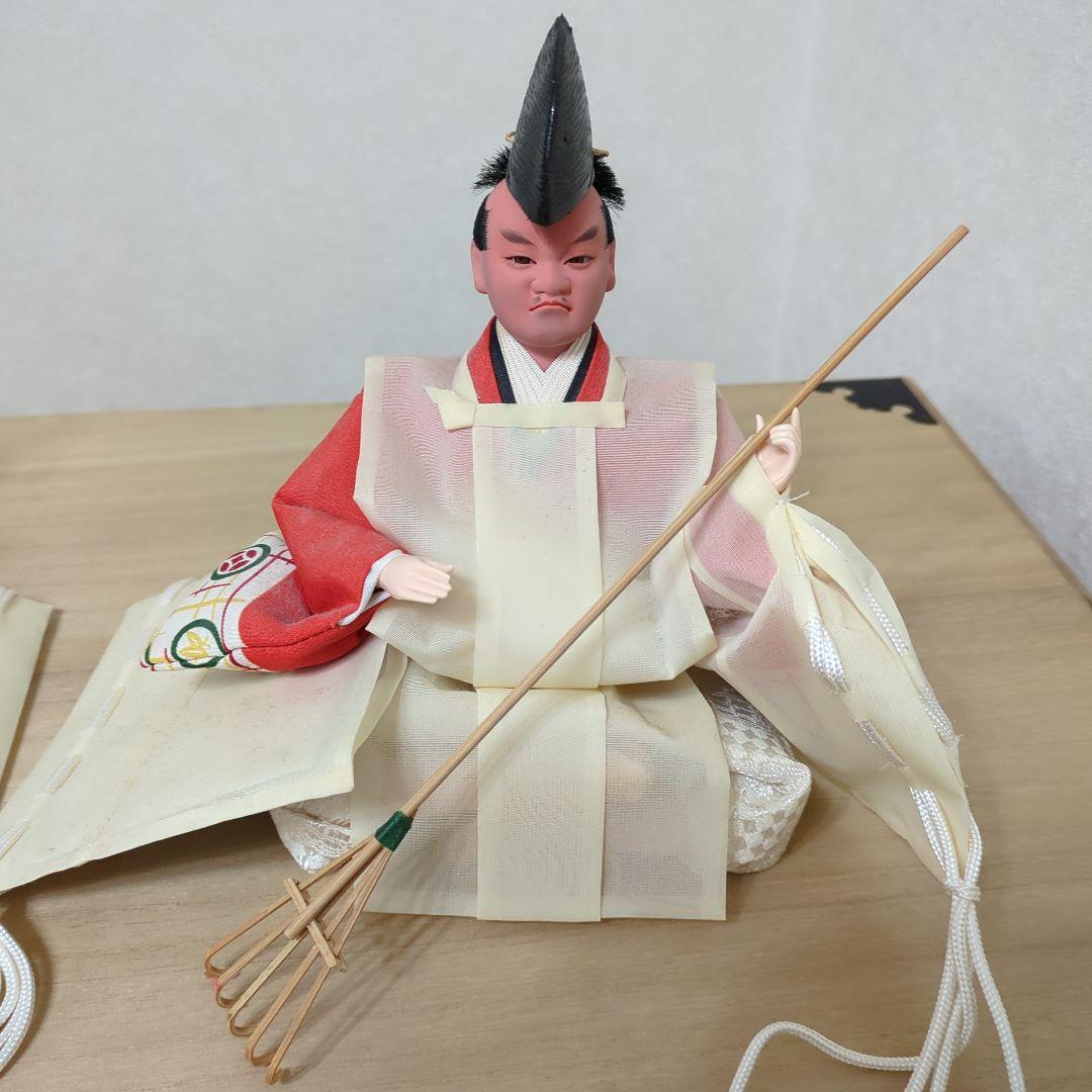 【shinsuke】お雛様七段飾り　人形15体+雪洞　桐箱入り　ビンテージ