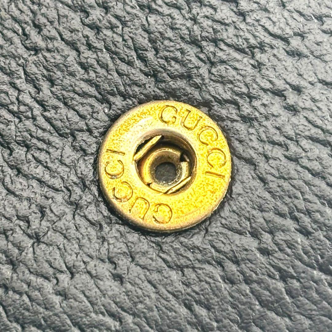 良品 グッチ GGマーモント ケース 473959 レザー ブラック