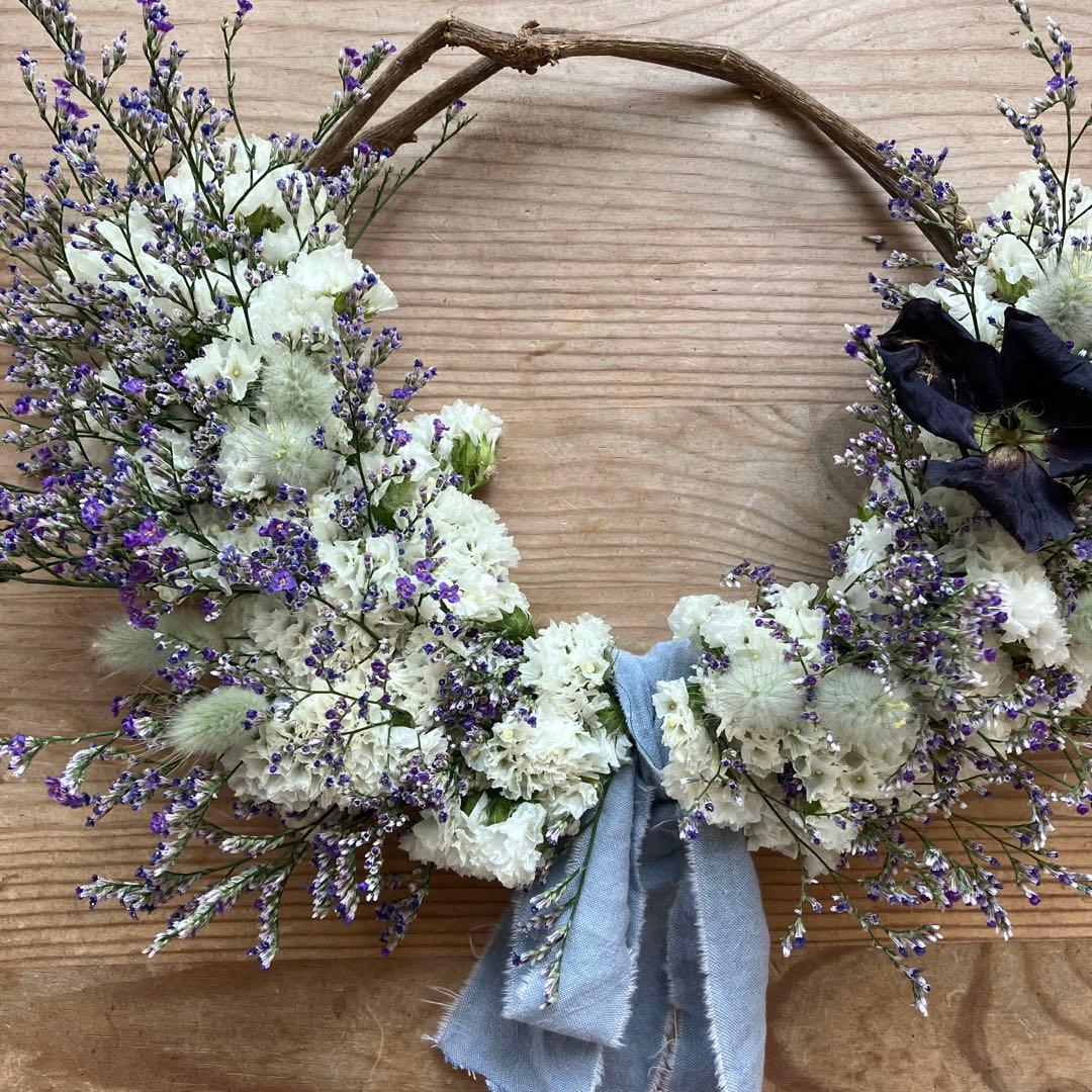 感謝SALEブルーウェーブとスターチスのリース　ハイブリットスターチス