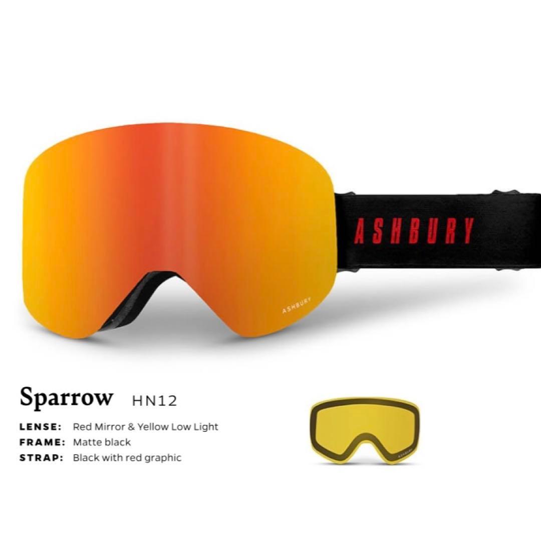 ashbury Hornet スノーボードゴーグル マグネットレンズ