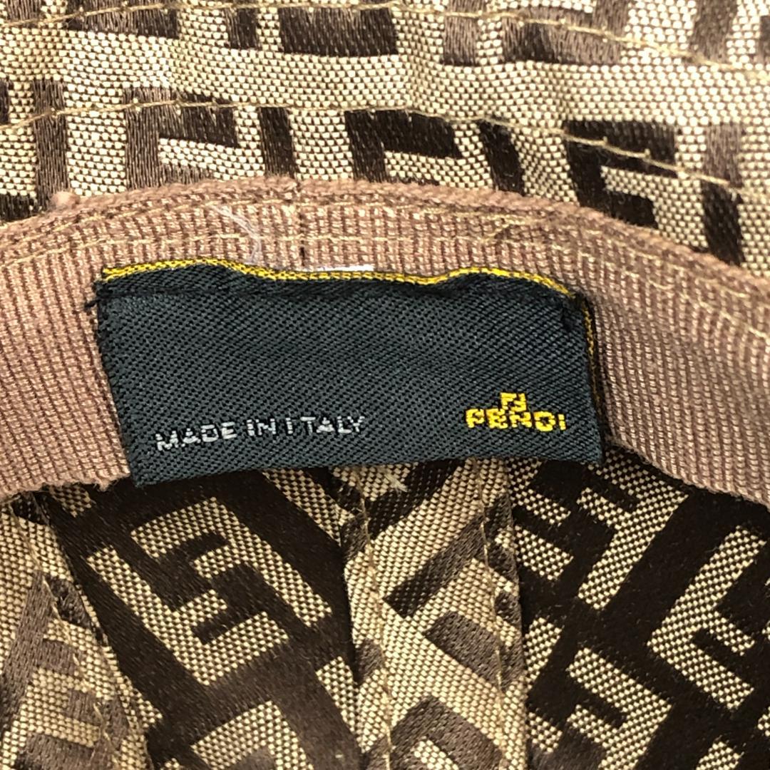 10F216 FENDI フェンディ ズッカ柄 バケットハット S 55cm