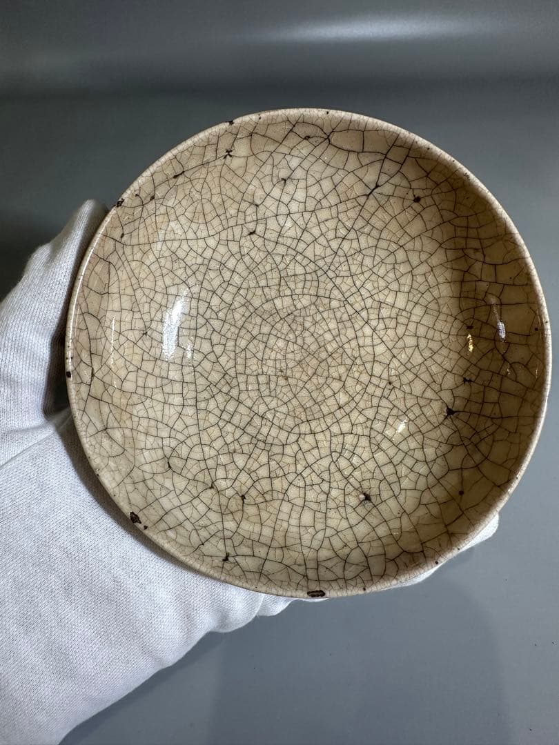 中国 仿哥釉 碗 八客