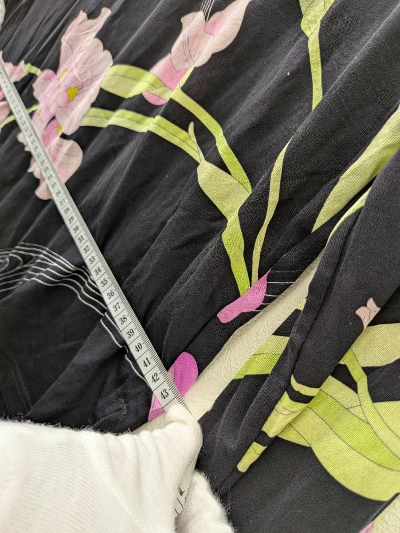 【未使用】 LEONARD レオナール ブラック 花柄 カットソー 40