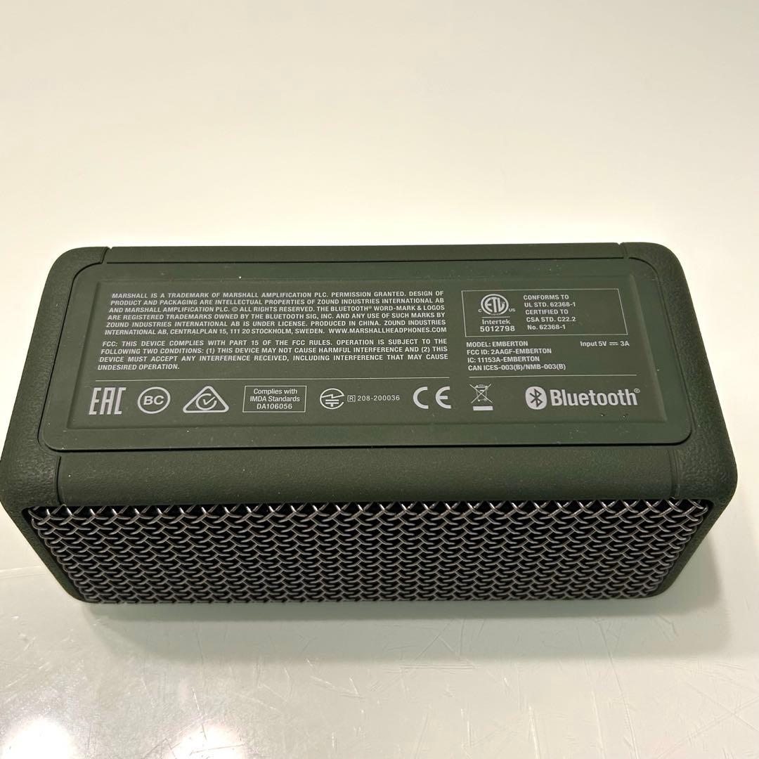 【美品 動作確認済】マーシャル エンバートン 防水 ワイヤレススピーカー 正規品
