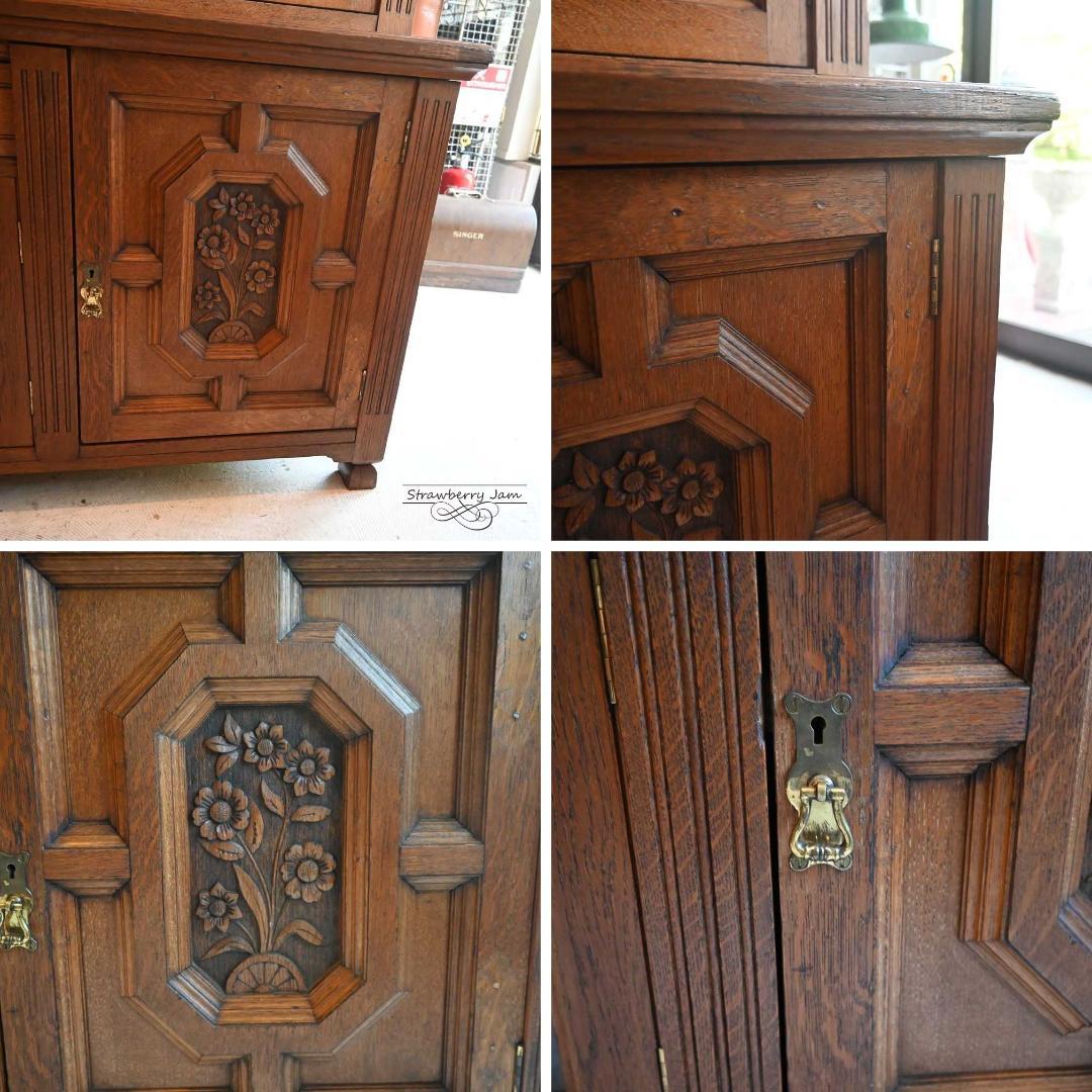 L3705-230 英国アンティーク キッチンキャビネット 食器棚 サイドボード